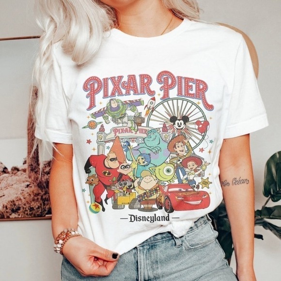 Julia A Other - Retro Pixar Pier Disneyland 2024 Cartoon Fan Graphic Unisex T-Shirt